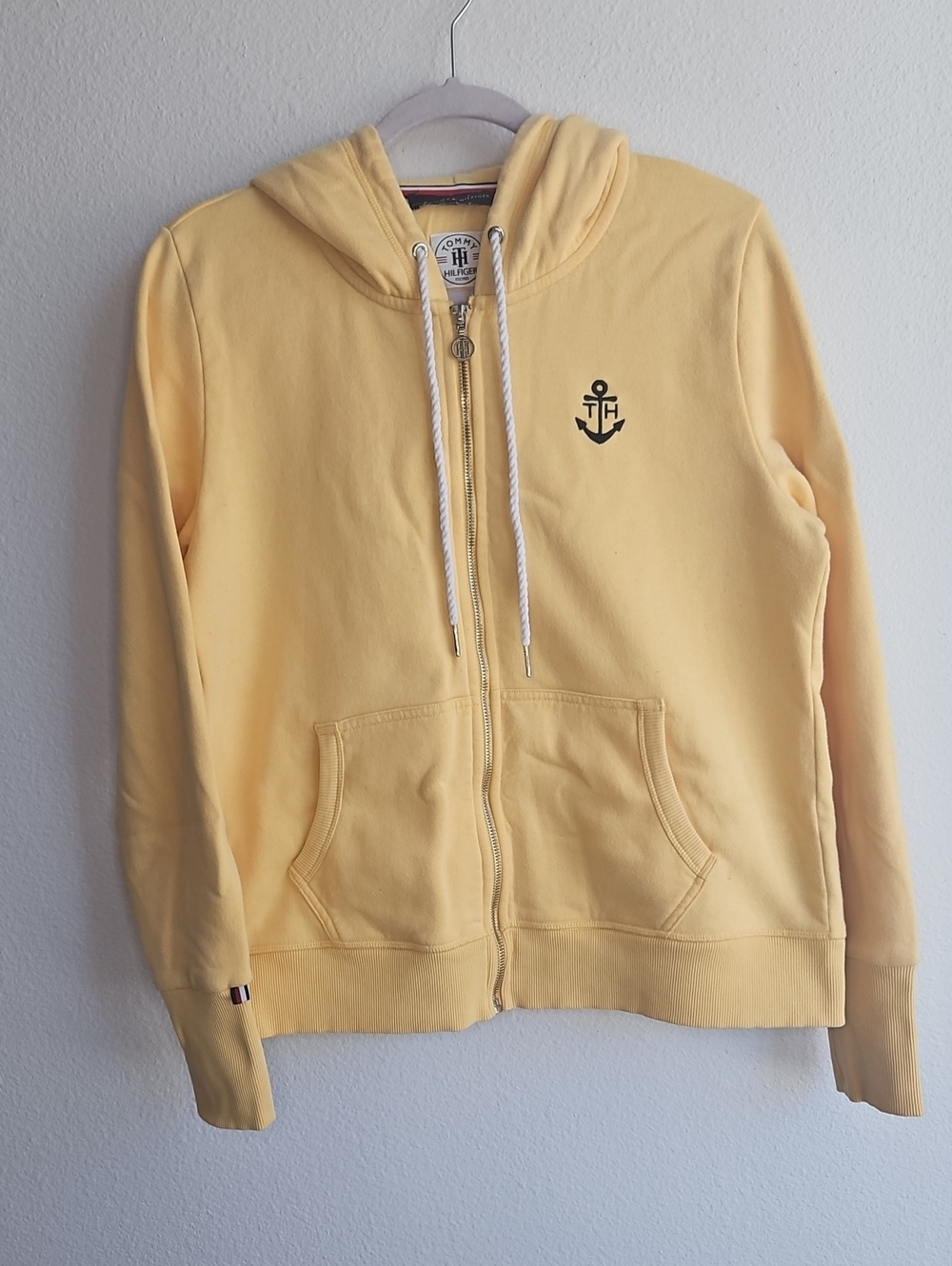 Yellow zip-up hoodie Boys Large Junior Anchor Emblem